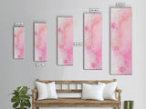 Pink Lace Canvas Print Light Pink Abstract Art Feminine Minimalist Bedroom Decor Vertical Wall Art Wabi Sabi Art Rustic Home Gift Idea