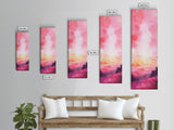 Sunset Gradient Canvas Print - Abstract Pink Orange Wall Art, Sunrise Inspired Minimalist Painting, Bedroom Decor, Above Bed Artwork