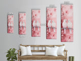 Lovebirds Canvas Print Cherry Blossom Pink Art Romantic Wall Decor Feminine Aesthetic Whimsical Gift Idea Bedroom Art