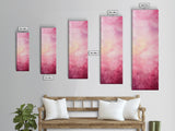 Light Pink Abstract Starry Night Framed Canvas Print Whimsical Bedroom Art Moody Wall Art Vertical Living Room Decor Gift Idea