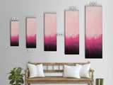 Gradient Pink Ombre Framed Canvas Print Light Pink Abstract Wall Art Bedroom or Living Room Coastal Cowgirl Aesthetic