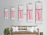 Dreamy Cherry Blossom Dresses Framed Canvas Print, Light Pink Wall Art, Botanical Prints, Whimsical Art, Above Sofa or Bedroom Decor