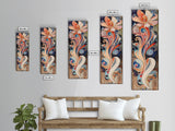 Canvas Print Art Nouveau Print Botanical Prints Floral Style Vertical Wall Art Chinoiserie Wall Art Rustic Decor Christmas Gift Idea