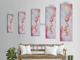 Pearl Necklace Watercolor Canvas Print Pink Wall Art Glamour Bedroom Decor Romantic Wabi Sabi Aesthetic Art