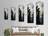Praying Angel Silhouette Framed Canvas Print Angel Art Prints Gothic Wall Art Moody Art Vertical Living Room Spiritual Decor