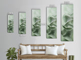 Sage Green Vertical Framed Canvas Print, Abstract Botanical Artwork, Wabi Sabi Minimalist Wall Art, Living Room Decor, Original Artwork