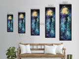 Solar Ritual Canvas Print Featuring Goddess Art Print, Phoenix Metal Inspired Abstract Sacred Geometry Art Perfect Bedroom Decor