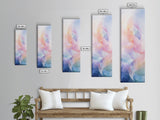 Pastel Abstract Canvas Print Featuring Light Pink Abstract Art, Geometric Wall Art, And Sage Green Accent Ideal Above Sofa