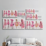 Fashion Sketch Canvas Print Pink Wall Art Whimsical Decor Fashionista Gift Idea Artistic Living Room Accent Modern Feminine Aesthetic