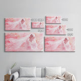 Delicate Veiled Woman Canvas Print Light Pink Wall Art Feminine Minimalist Art Bedroom Decor Above Bed Boho Art Gift Idea