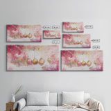 Gold Necklace Art Framed Canvas Print Pink Abstract Art Minimalist Art Light Pink Wall Art Boho Wall Art Bedroom Art Rustic Decor