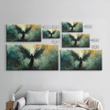 Abstract Angel Canvas Print Featuring Moody Art and Dark Angels Wall Art Stunning Vertical Art for Rustic or Minimalist Decor