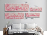 Pink Crown Canvas Print Minimalist Art Abstract Pink Wall Art Light Pink Bedroom Decor Princess Aesthetic Whimsical Art Wall Art