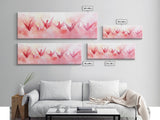Origami Cranes Canvas Print Pink Wall Art Whimsical Decor Artistic Living Room Boho Minimalist Style Bedroom Gift Idea Artwork