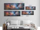 Vibrant Abstract Space Framed Canvas Print Painting Prints Modern Minimalist Wall Art Living Room Horizontal Decor