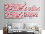 Light Pink Ribbon Abstract Canvas Print, Minimalist Wall Art, Living Room Art, Pastel Home Decor, Pink Abstract Art, Above Sofa Art