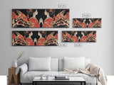 Elegant Geisha Framed Canvas Print Chinoiserie Art Nouveau Print Japanese Zen Art Gift Idea for Her Bedroom Living Room Wall Decor