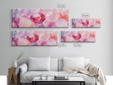 Gemstone Art Canvas Print, Pink Wall Art for Dorm, Light Pink Abstract Art, Whimsical Home Decor, Bedroom or Living Room Gift Idea