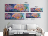 Galaxy Brain Framed Canvas Print Therapy Art Science Abstract Art Cosmic Decor Above Couch or Bed Wall Art Unique Gift for Him
