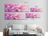 Pink Abstract Wave Canvas Print Bedroom Wall Art Horizontal Light Pink Wall Art Feminine Decor Minimalist Above Sofa Framed Art