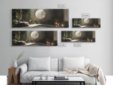 Zen Canvas Print Minimalist Indoor Jungle Art Peaceful Boho Decor Relaxing Yoga Art Bedroom Wall Art Nature Inspired