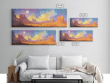 Desert Moonlight Glow Canvas Print, Moody Art, Above Couch Wall Art, Southwest Painting, Bedroom Art, Rustic Wall Decor, Gift Idea