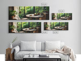 Greenhouse Kitchen Canvas Print, Rustic Dining Art, Botanical Garden Wall Artwork, Natural Farmhouse Decor, Light Filled Wabi Sabi Style