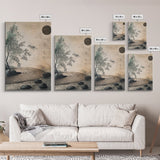Zen Bamboo Garden Canvas Print Wabi Sabi Wall Art Minimalist Zen Inspired Artwork Rustic Decor Above Couch Wall Art Bedroom Art