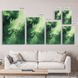 Modern Abstract Green Canvas Print, Sage Green Wall Art, Farmhouse Decor, Minimalist Vertical Art, Living Room Rustic Decor