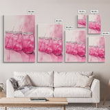 Pink Lemonade Jars Framed Canvas Print Food Review Kitchen Art Light Pink Wall Art Whimsical Art Rustic Decor Farmhouse Style