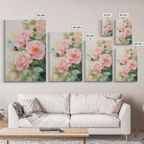 Soft and romantic watercolor roses, framed canvas print, rose painting, botanical prints, perfect floral wall art for bedroom or living room
