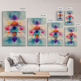 Sacred Geometry Art Framed Canvas Print Sacred Patterns Wall Decor Moody Abstract Geometric Wall Art Living Room Zen Artwork Gift