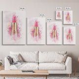 Radiant Pink Lipstick Canvas Print | Feminine Wall Art | Makeup Lover Decor | Modern Minimalist Art | Bathroom Accent | Gift Idea Her