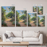 Serene GardenPath Canvas Print Southwest Wall Art Rustic Decor Above Bed Art Farmhouse Wall Art Gift Idea Landscape Painting