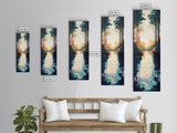 Forest Glow, Joshua tree art, wildflower painting, botanical prints, landscape painting, Framed Canvas Print, vertical wall art