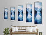 Alpine Lake, smoky mountain art, extra wide art, nature wall art, minimalist art, rustic decor, Canvas Print, above bed wall art