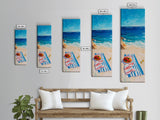 Seaside Picnic, Summer Vibes, Coastal Painting, Nautical Decor, Beach House Art, Food Review Kitchen Art, Framed Canvas Print