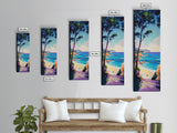 Coastal Cliffs, Nautical Wall Art, Coastal Decor, Ocean Painting, California Poppy Art, Seascape Painting, Canvas Print