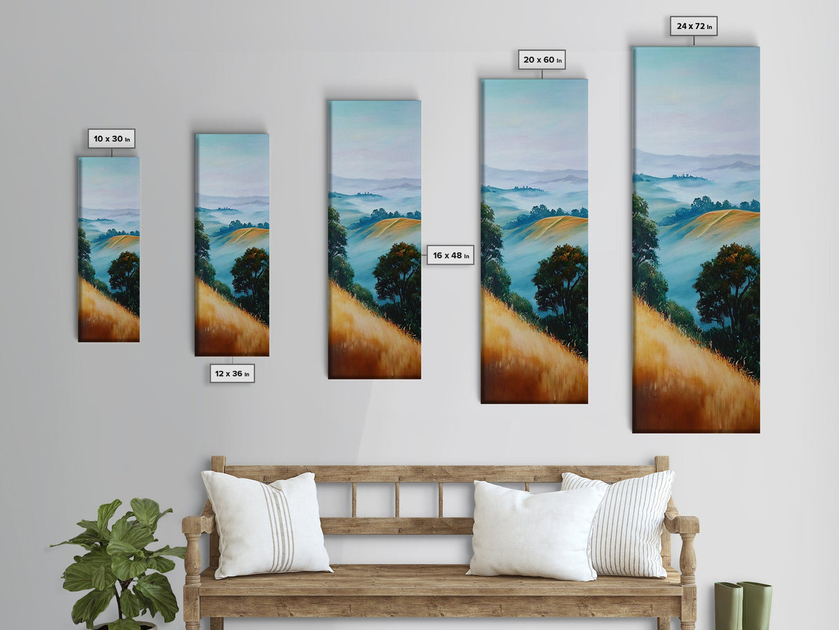 Landscape Art, Framed Canvas Print, coastal landscape art, panoramic art, extra wide art, rustic decor, living room art