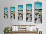 Marshland Stream, coastal landscape art, rustic wall art, farmhouse art, wabi sabi art, extra wide art, Canvas Print