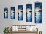 Sunset Over Water, Horizon Painting, Moody Art, Coastal Landscape Art, Guest Room Art, Nautical Decor, Canvas Print