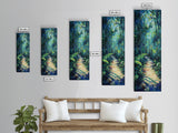 Jungle Pathway, Forest Painting, Moody Art, Botanical Prints, Nature Wall Art, Above Sofa Art, Tall Narrow Art, Canvas Print