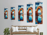 Red Rock Arch, Southwest Wall Art, Joshua Tree Art, Desert Landscape, Nature Painting, Extra Wide Art, Living Room Art