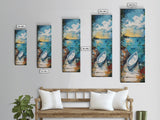 Rowboat painting, lake Tahoe art, fisherman painting, rustic wall art, nautical painting, coastal landscape art, canvas print