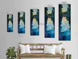 Sunset Reflection, lake Tahoe art, moody art, landscape painting, framed canvas print, vertical wall art, bedroom art