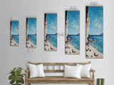 Seaside Cliff, painting morro bay, coastal wall art, framed canvas print, blue and green wall art, landscape painting, boho art
