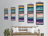 Textile Abstract, Colorful Patterns, Woven Design, Framed Canvas Print, Moroccan wall art, geometric wall art, boho art, vibrant art