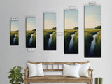 Marsh landscape, marsh painting, coastal decor, framed canvas print, extra wide art, original painting, above couch art
