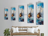 Shipwreck, nautical wall art, seascape painting, coastal landscape art, rustic decor, ocean wall art, Framed Canvas Print