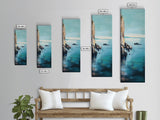 Cliffs and ocean, coastal landscape art, Ireland painting, seascape painting, nautical wall art, minimalist art, canvas print